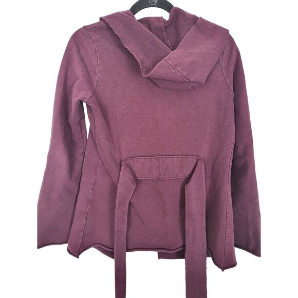 Lucky Brand Cardigan S Womens Long Sleeve Burgundy Pockets Pull Warm Lagen Look - Picture 5 of 5